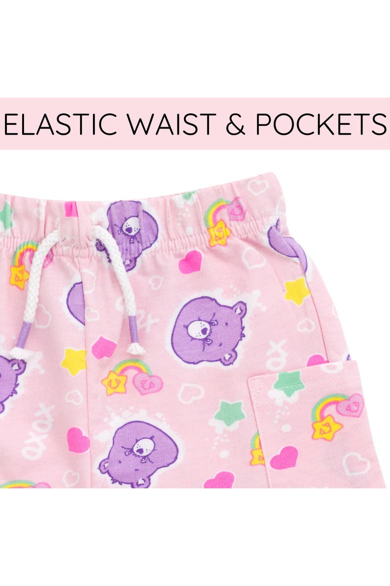 Best Friend Bear T-Shirt and French Terry Shorts Set, Alternate, color, Care Bears Pink