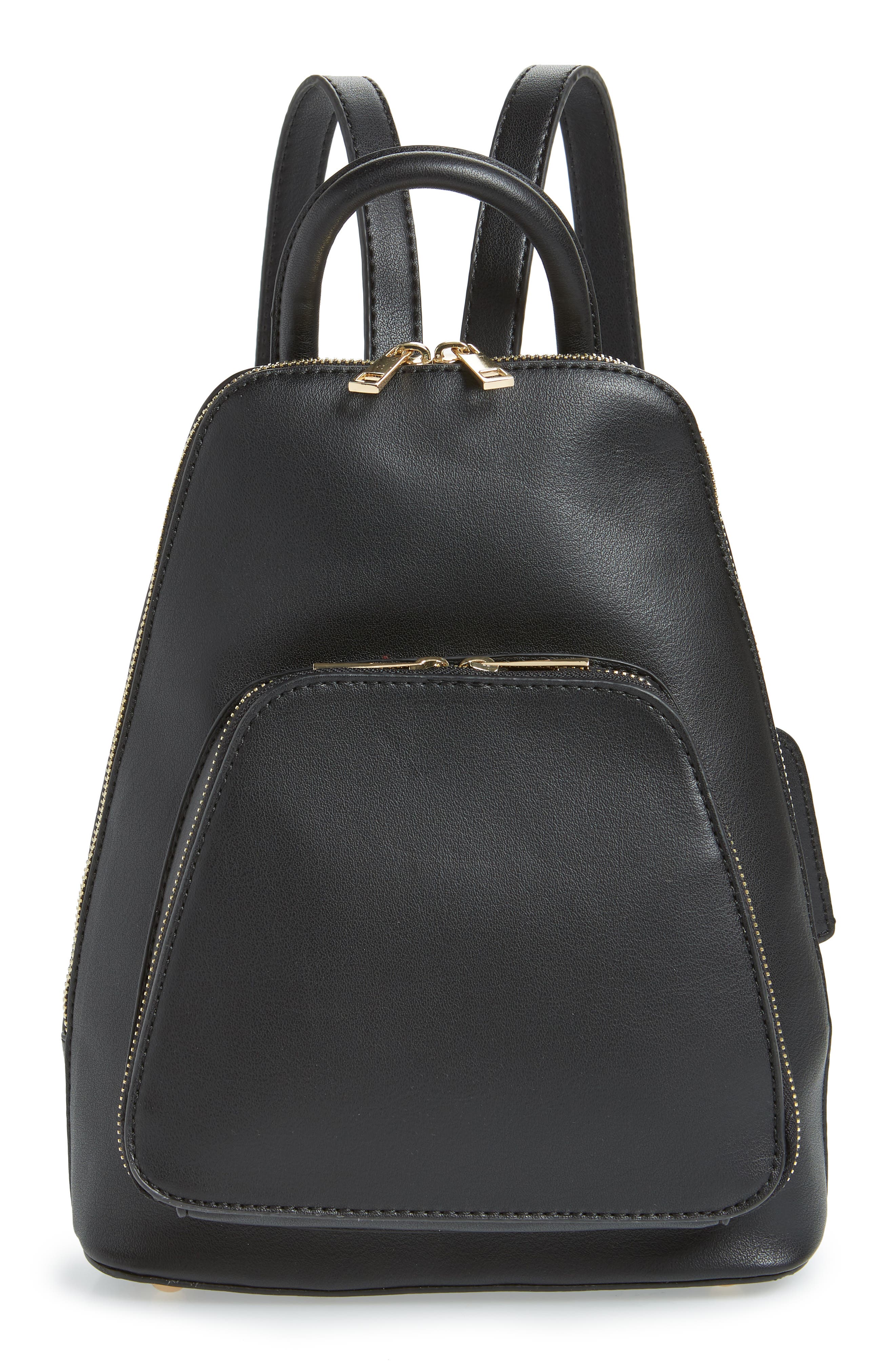 Sole Society Aushan Faux Leather Backpack, Main, color, 