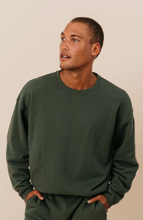Men's Organic Cotton Teddy Oversized Crewneck