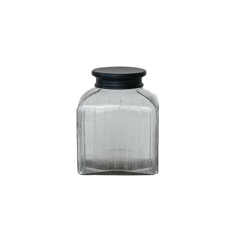Square Glass Jar with Lid