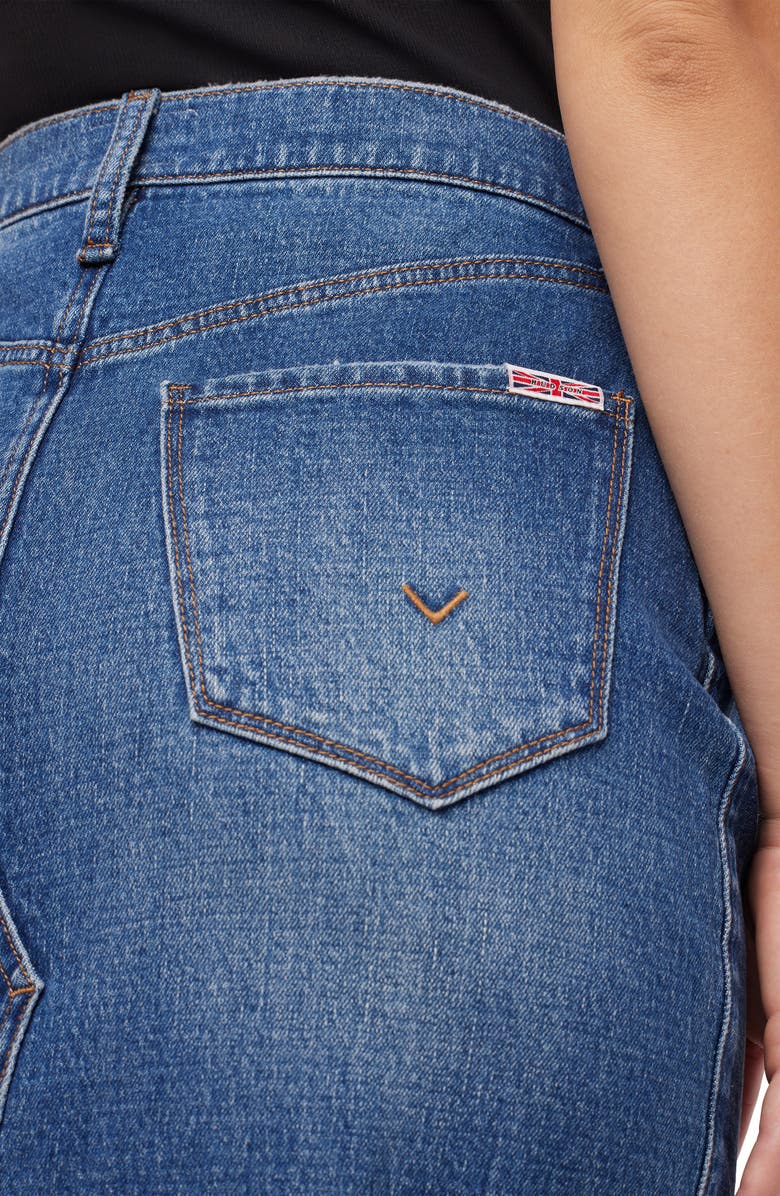 Hudson Jeans Reconstructed Denim Midi Skirt, Alternate, color,