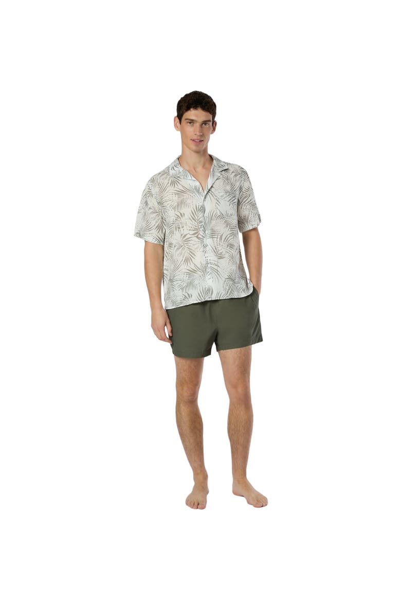 Air Linen Convertible Vacation Shirt, Alternate, color, WHT/LIGHT OLIVE