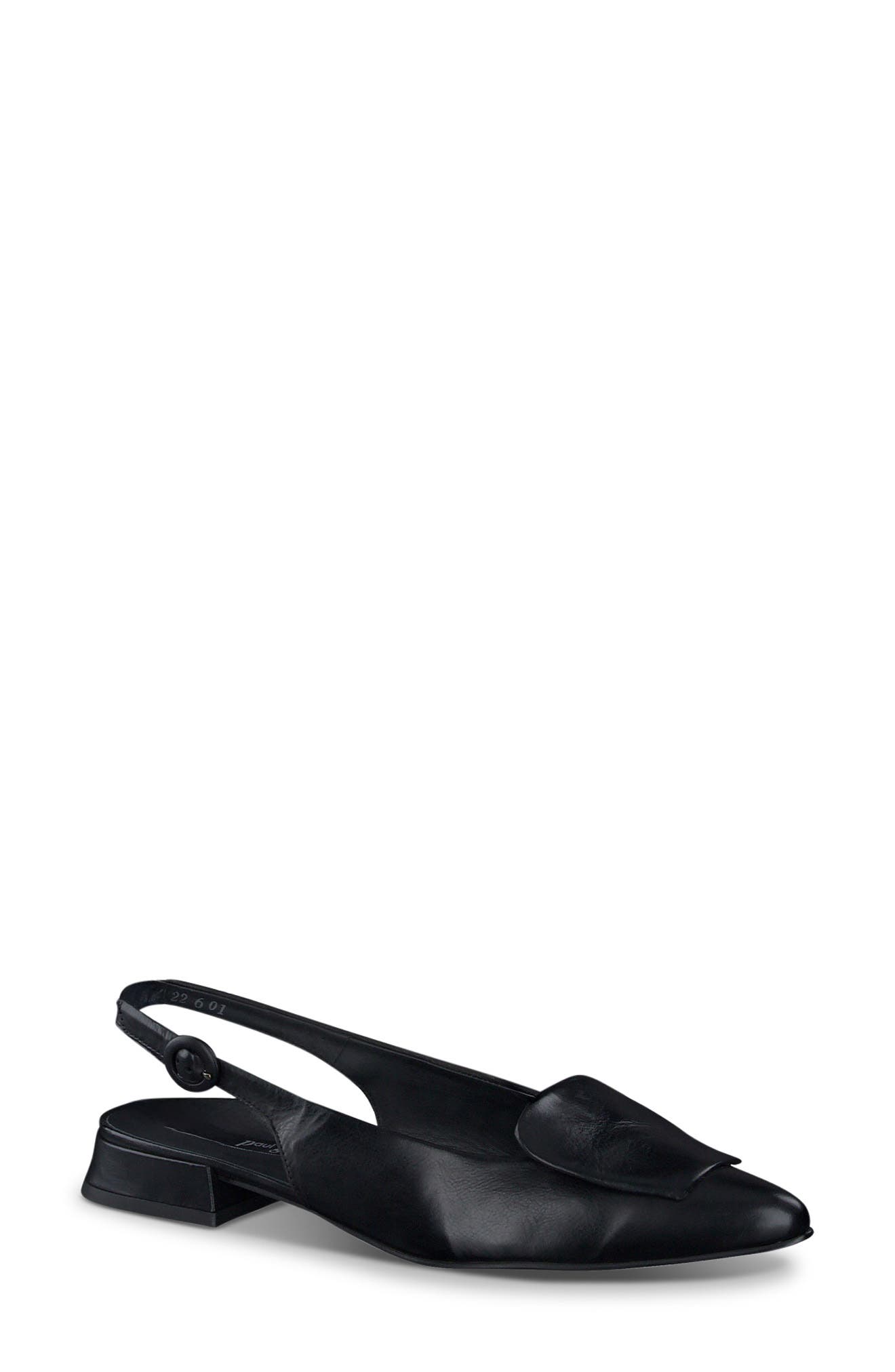 Paul Green Viola Slingback Pump, Main, color, Black Leather