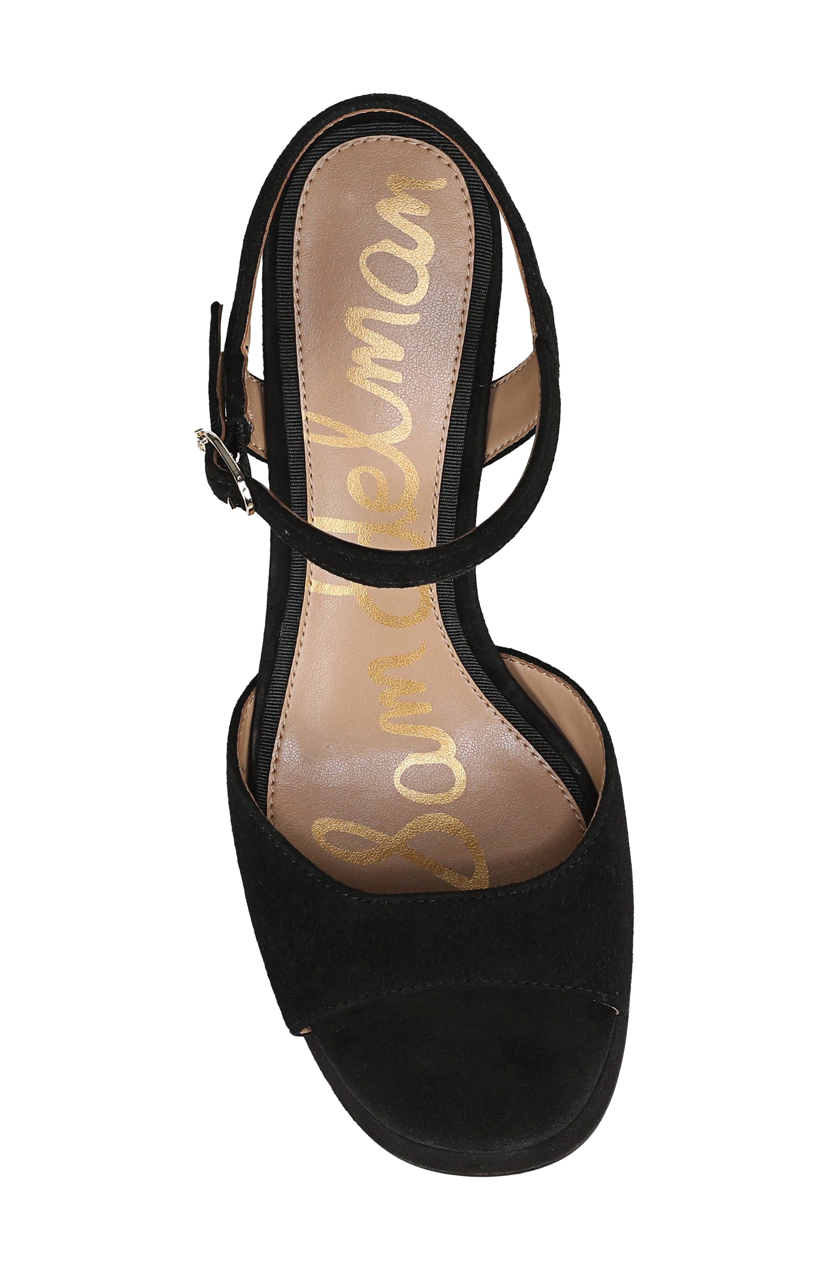 Fleur Platform Sandal, Alternate, color, BLACK SUEDE