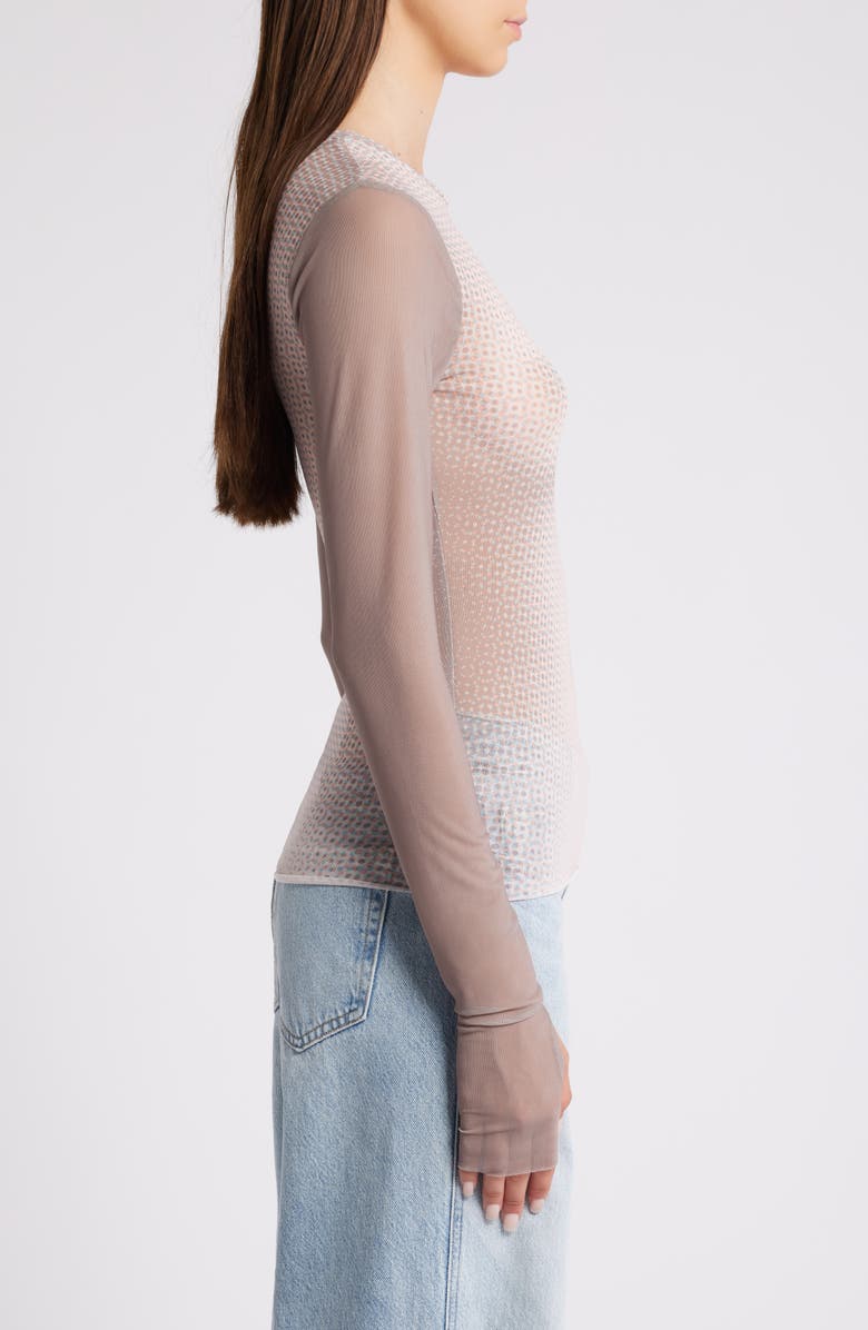 AFRM Kaylee Print Mesh Top, Alternate, color,