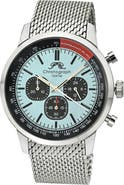 PORSAMO BLEU Simon Mesh Strap Chronograph Watch, 22mm