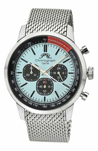 PORSAMO BLEU Simon Mesh Strap Chronograph Watch, 22mm