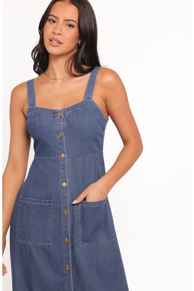 Bettie Denim Midi Dress, Alternate, color, MID BLUE DENIM