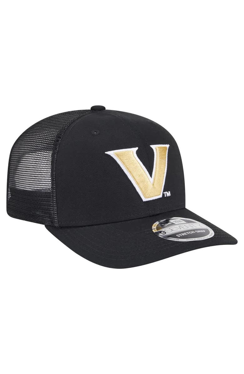 New Era Men's New Era Black Vanderbilt Commodores Primary 9SEVENTY Trucker Stretch-Snap Hat, Alternate, color, Black