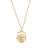 Fable England C Initial Cornflower Gold Spinner Chain Necklace