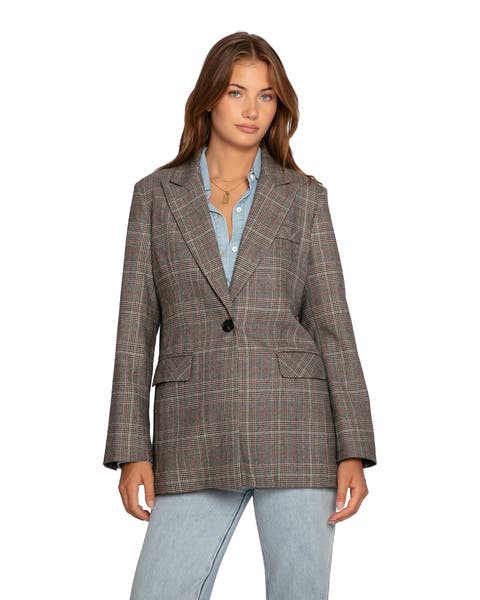 Paris Grid Single Breasted Blazer