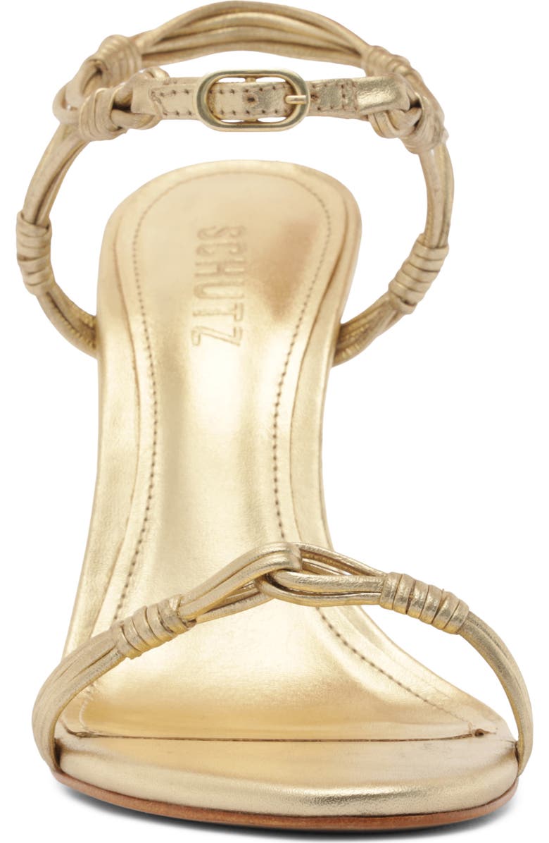 Schutz Nara Ankle Strap Stiletto Sandal, Alternate, color, Platina