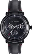 Ted Baker London Ivybird Multifunction Leather Strap Watch, 43mm