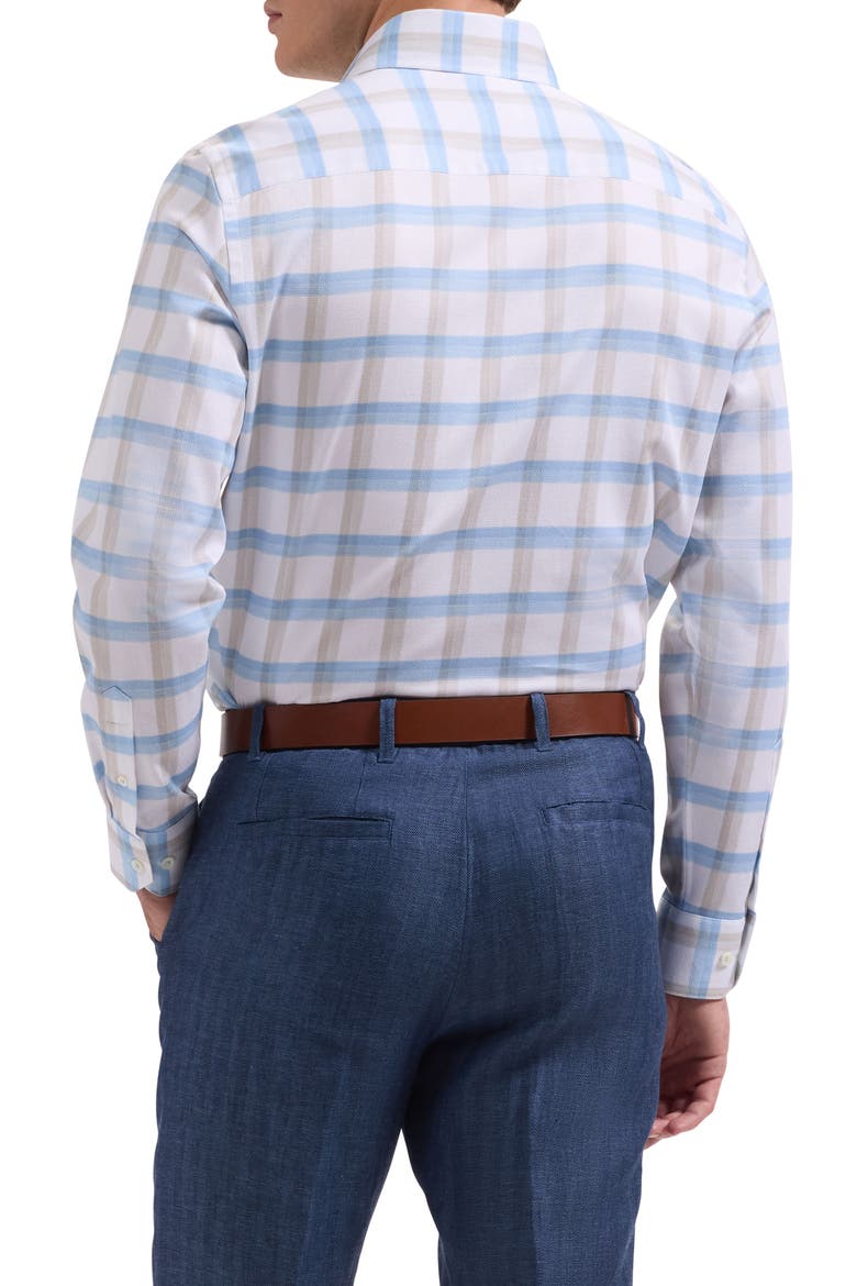 Alvin Trim Fit Plais Cotton Button-Up Shirt, Alternate, color, ALMOND