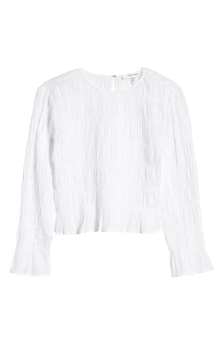 FRAME Ruched Crop Top, Alternate, color, 