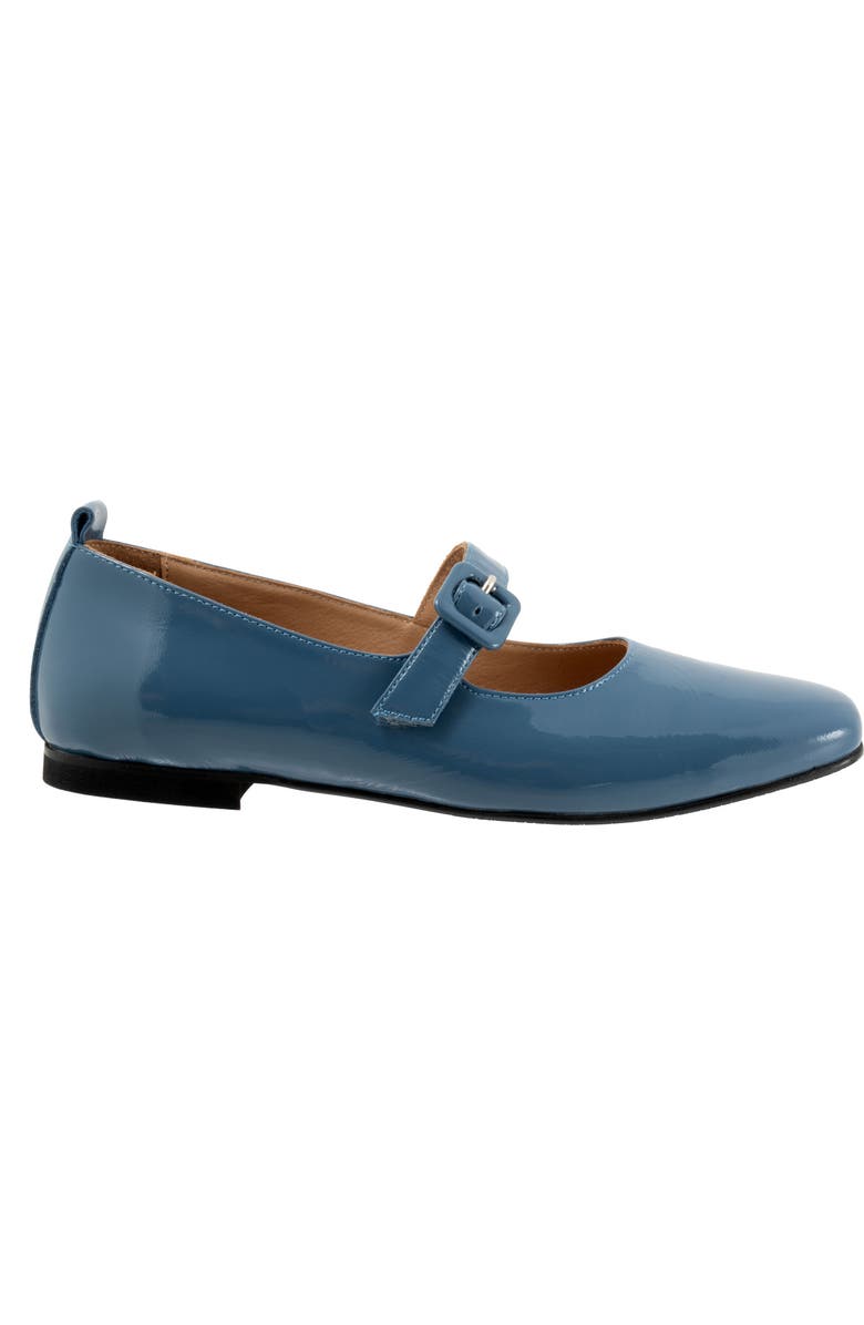 Bueno Eliana Mary Jane Flat, Alternate, color, Denim Patent