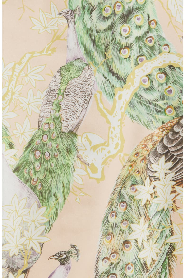 Print Wide Leg Pajamas, Alternate, color, POISED PEACOCK