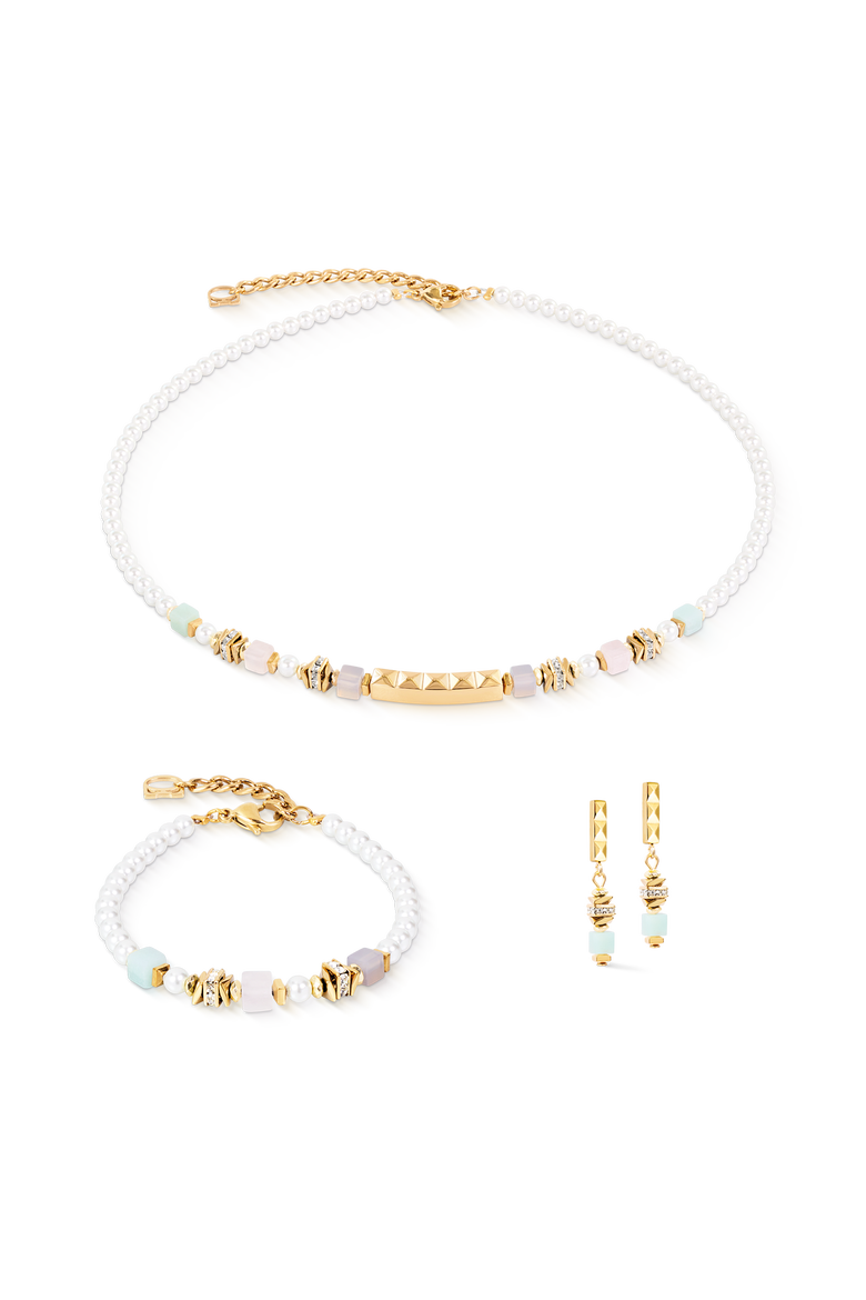 Beads & Pearls Spike Necklace, Alternate, color, Pastel