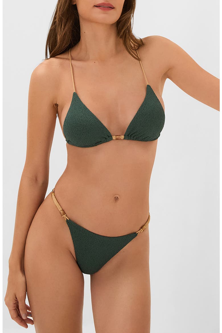 Firenze April Crinkle Bikini Bottoms, Main, color, GREEN