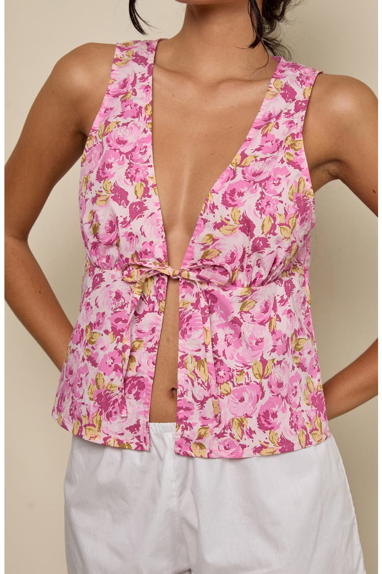 Leda Floral Tank, Alternate, color, BLOSSOM FLORAL PINK