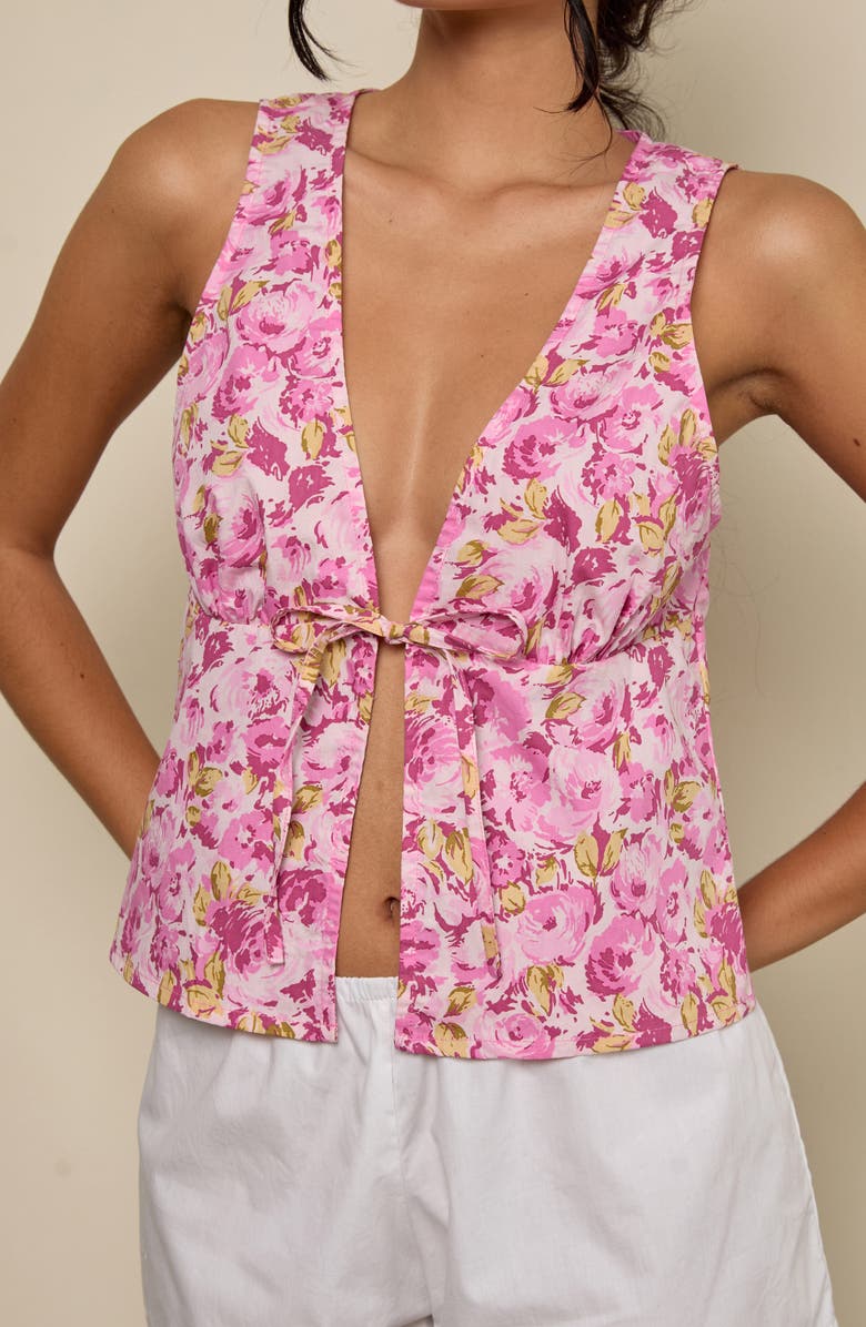 Motel Leda Floral Tank, Alternate, color, Blossom Floral Pink