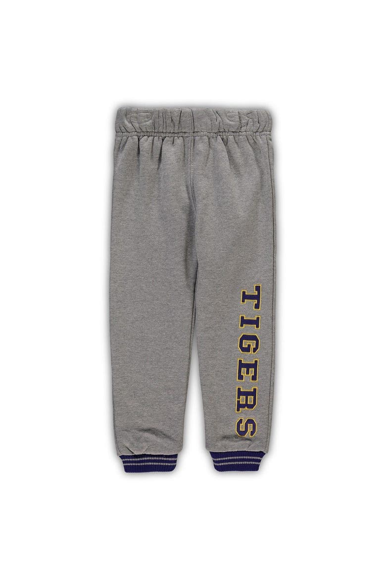 Toddler Colosseum Purple/Heathered Gray LSU Tigers Poppies Hoodie and Sweatpants Set, Alternate, color, Purple