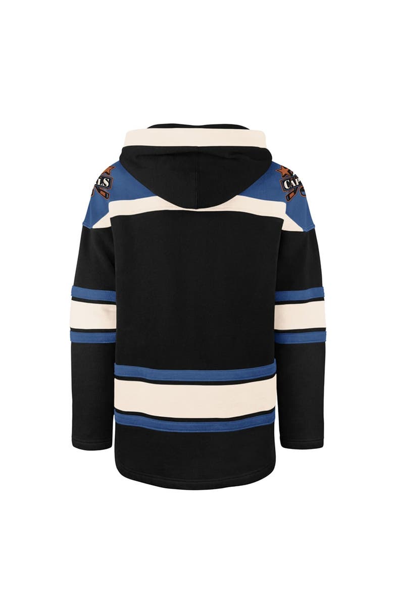 '47 Men's '47 Black Washington Capitals  Big & Tall Superior Lacer Fleece Pullover Hoodie, Alternate, color, 