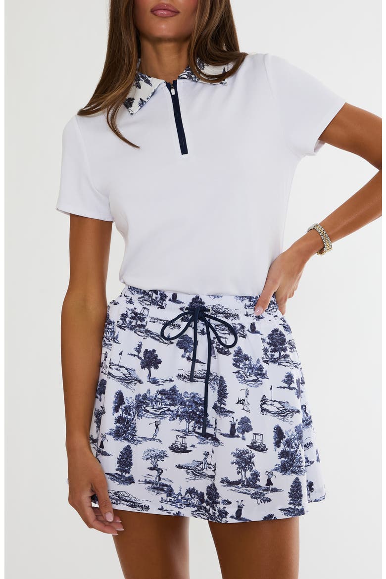 Ottavia Half-Zip Knit Top, Main, color, EVENING GOLF TOILE