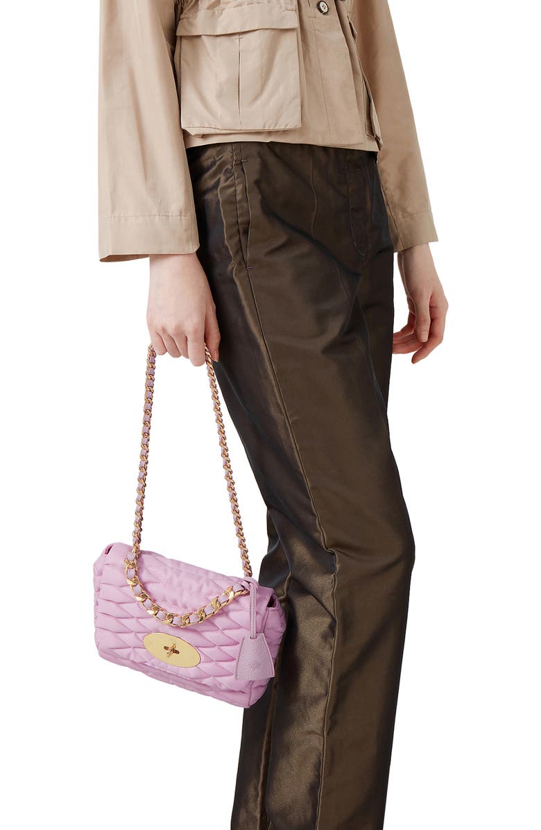 Mulberry Lily Quilted ECONYL<sup>®</sup> Nylon Shoulder Bag, Alternate, color,
