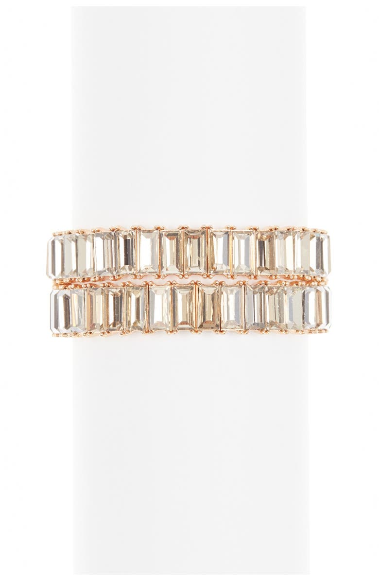 Tasha Rectangular Crystal Stretch Bracelet, Main, color,