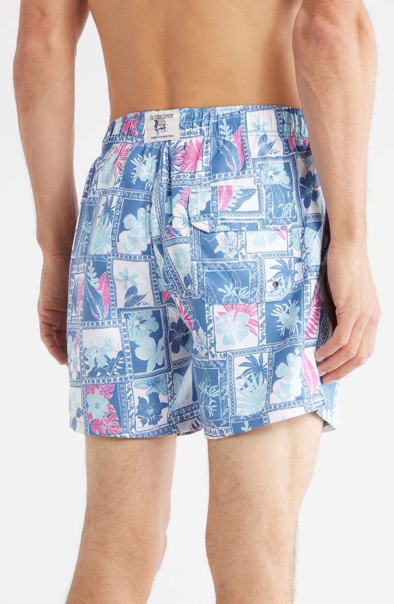 Vintage Summer Volley Swim Trunks, Alternate, color, Navy