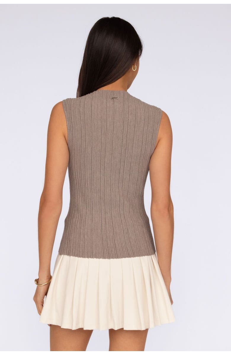 Fore-té Club Attire Elise Knit Tank, Alternate, color, Mocha
