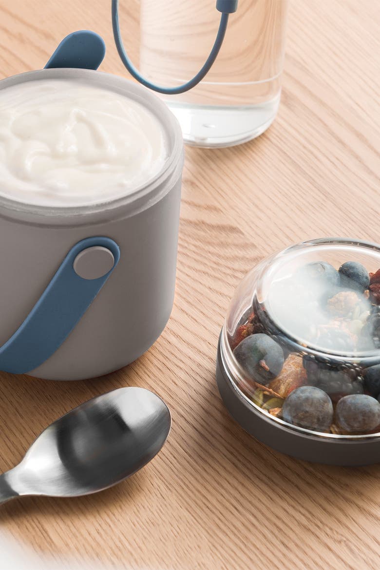 Grey/Blue Leo 0.5qt Dual Lunch Pot, Alternate, color, GREY/BLUE