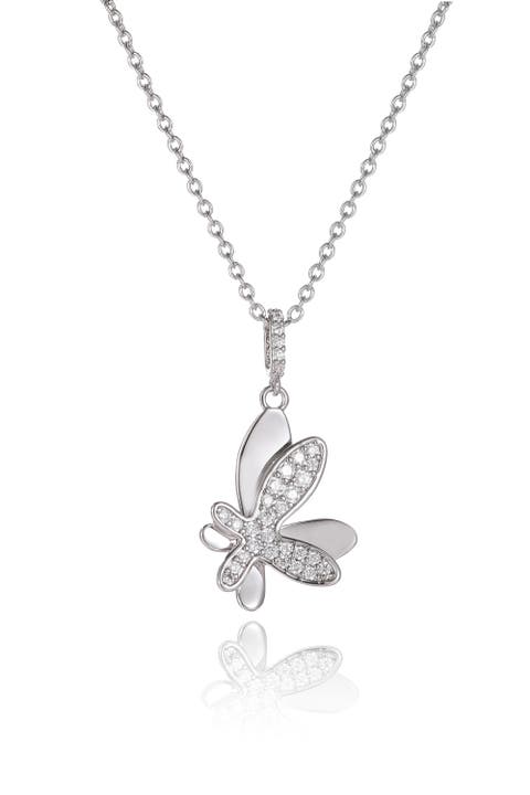 Pavé Butterfly Pendant Necklace