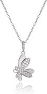 Classicharms Pavé Butterfly Pendant Necklace