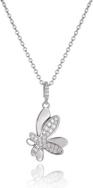 Classicharms Pavé Butterfly Pendant Necklace