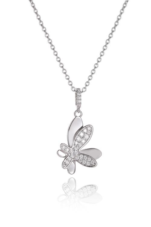 Classicharms Pavé Butterfly Pendant Necklace In Brown