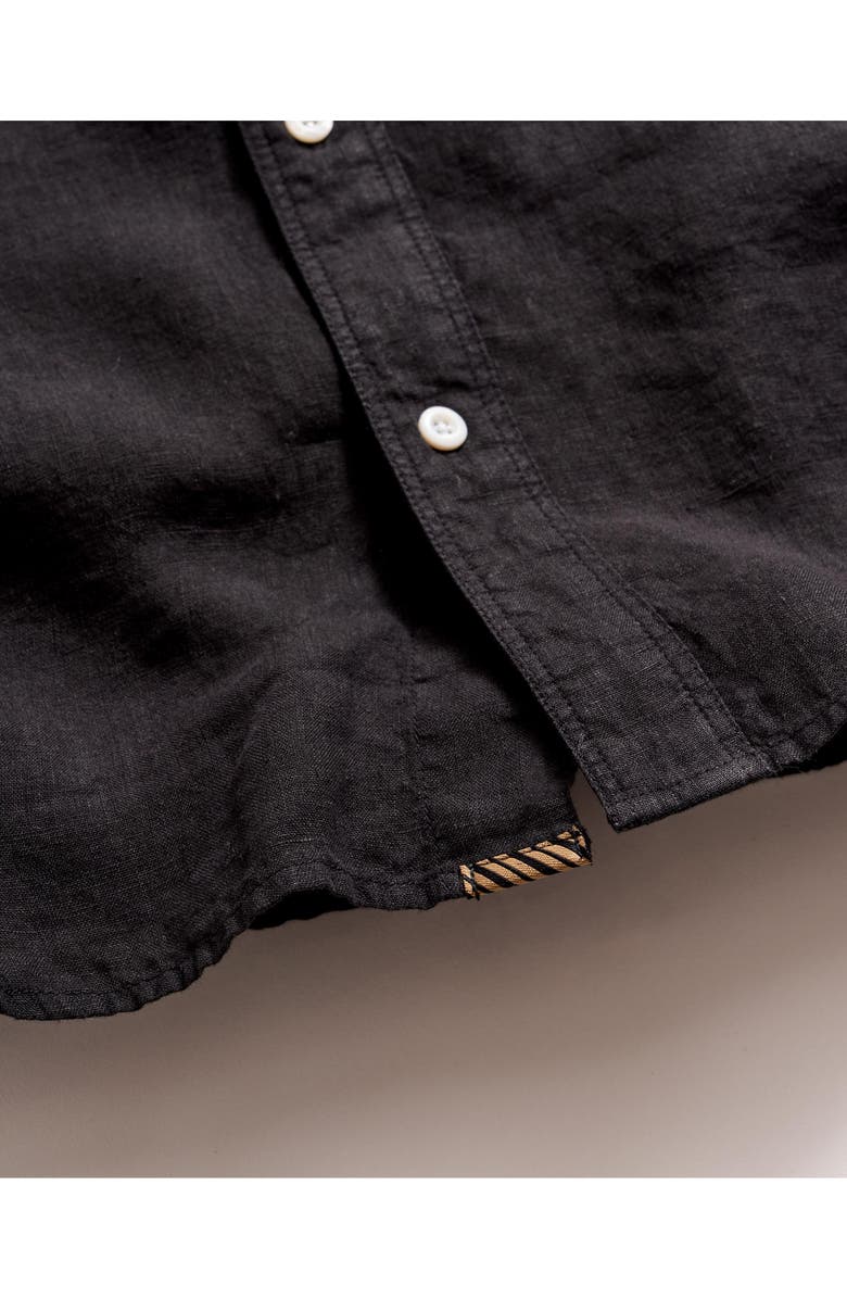 Billy Reid Tuscumbia Linen Button-Down Shirt, Alternate, color, Black