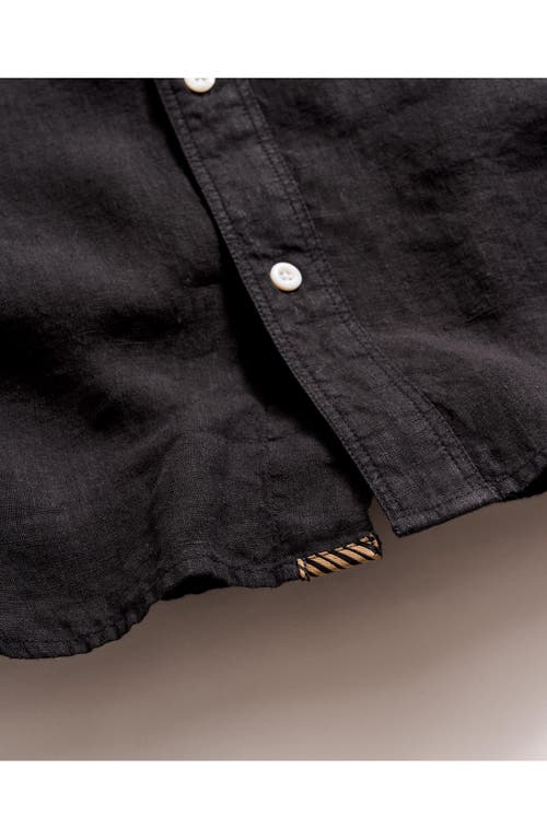 Billy Reid Tuscumbia Linen Shirt Button Down In Black
