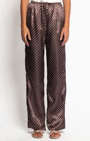 Petal & Pup Alima Dot Wide Leg Satin Pants