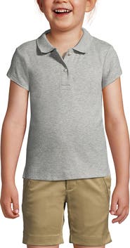 Lands' End School Uniform Girls Short Sleeve Feminine Fit Interlock Polo Shirt