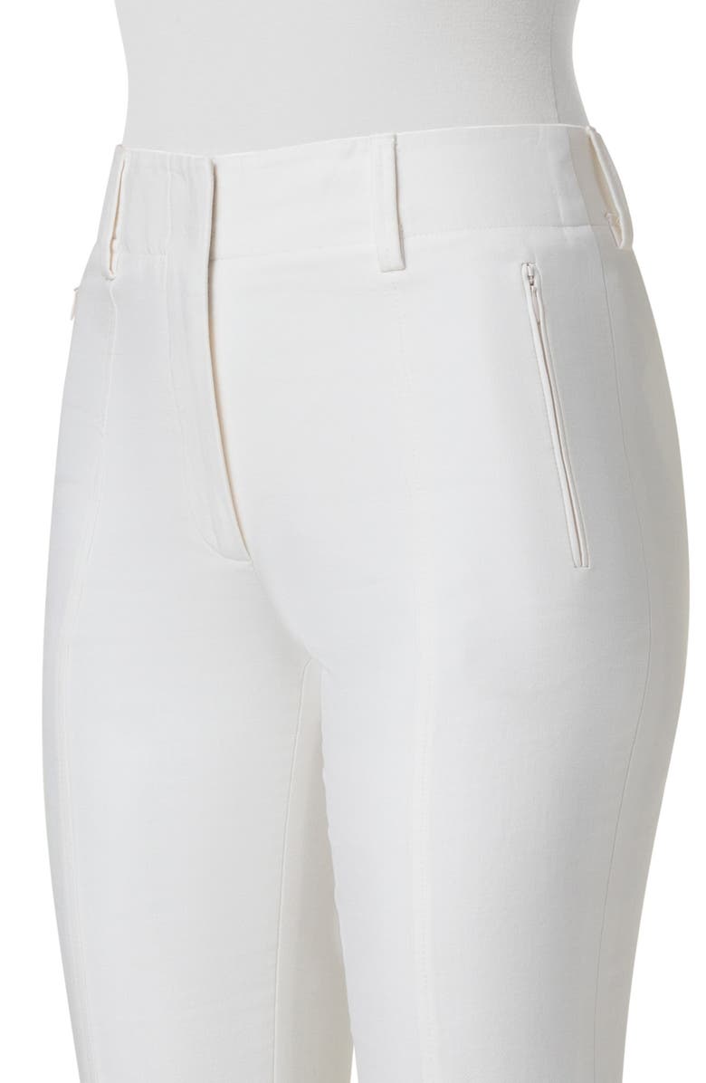 Akris Connor Cotton & Silk Blend Ankle Pants, Alternate, color, Ecru