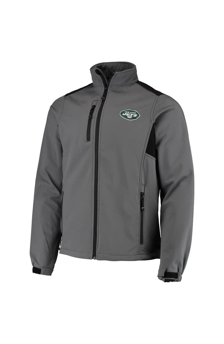 DUNBROOKE Men's Dunbrooke Charcoal New York Jets Circle Softshell Fleece Full-Zip Jacket, Alternate, color,