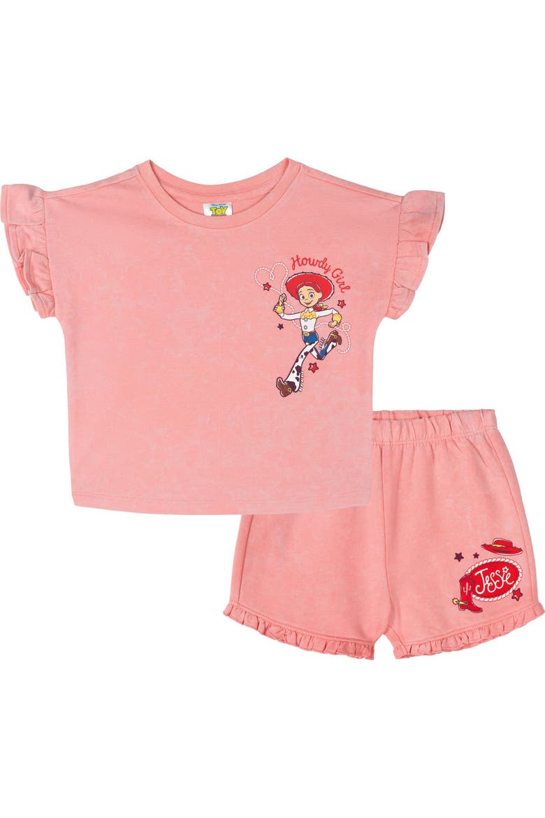 Toy Story Jessie 2-Piece T-Shirt and Shorts Set, Main, color, Washed Pink Jessie