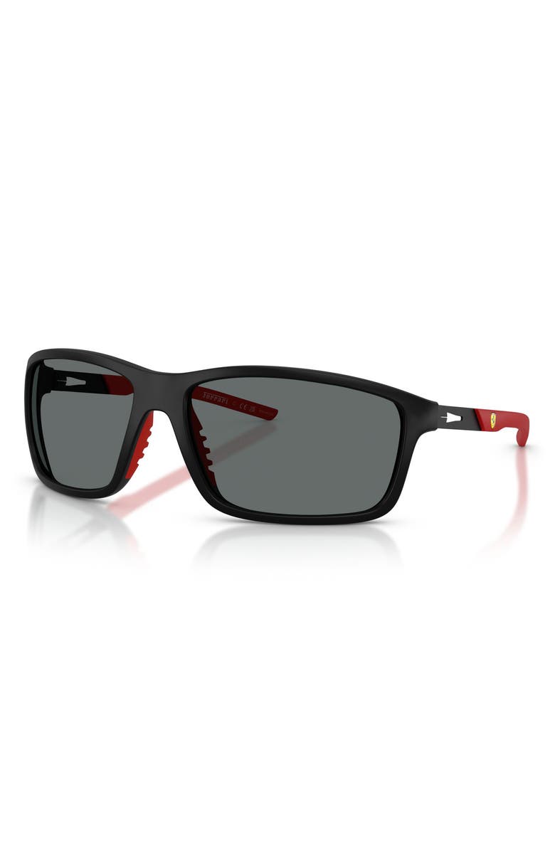 Scuderia Ferrari 65mm Oversize Polarized Pillow Sunglasses, Alternate, color, 
