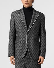 PHILIPP PLEIN Miami Vice Fit Blazer Jacquard Monogram Men