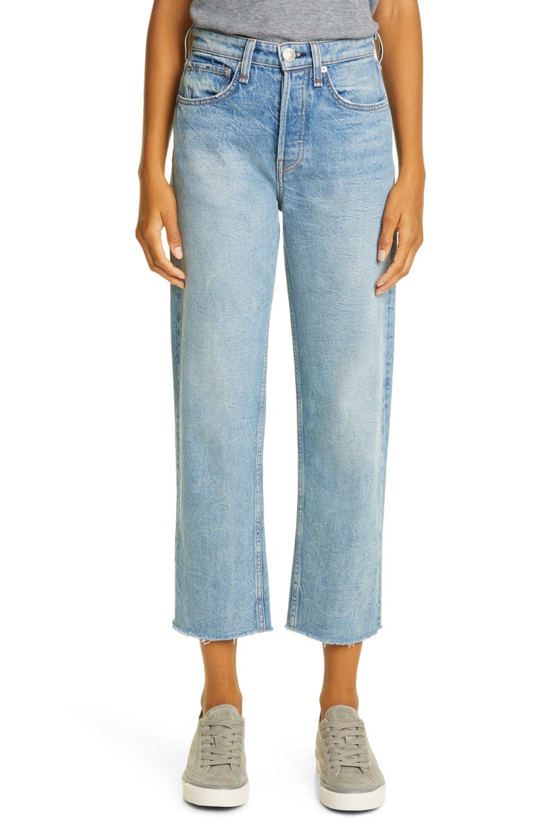 rag & bone Maya High Waist Ankle Straight Leg Jeans, Main, color, 