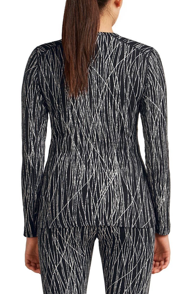 Icebreaker Merino Wool 260 Vertex Crewneck Top, Alternate, color, Black/ Snow/ J