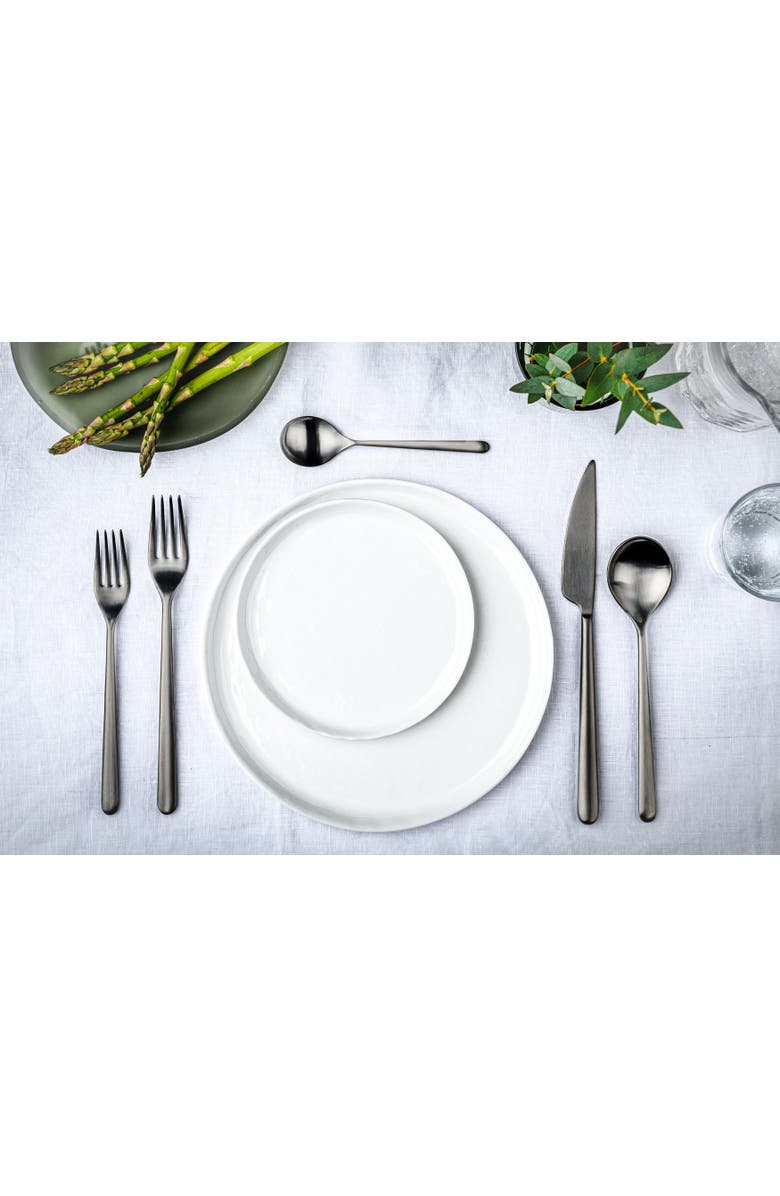 Mepra Linea Ice Flatware Set - 5 Pieces, Alternate, color, Ice Black Gold