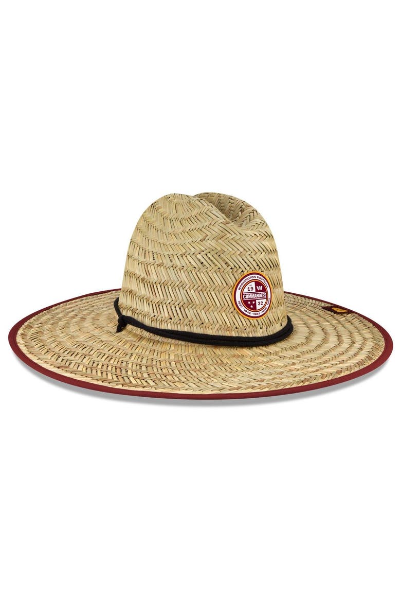 Men's New Era Natural Washington Commanders 2022 NFL Training Camp Official Straw Lifeguard Hat, Alternate, color, Natural